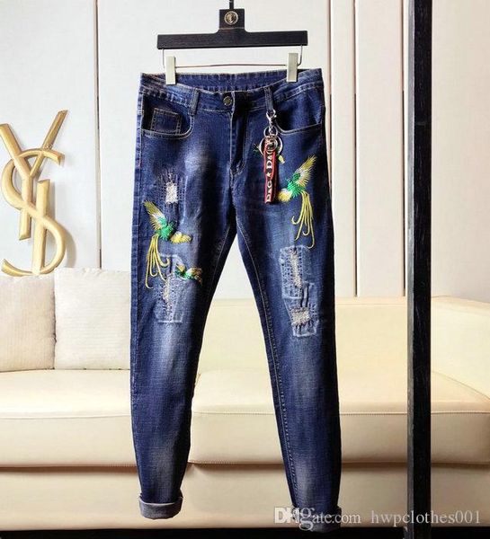 2019, the new brand fashion european and american autumn and winter men's wear mens skinny jeans men s designer shorts pants, Blue
2019, the new brand fashion european and american autumn and winter men's wear mens skinny jeans men s designer shorts pants, Blue