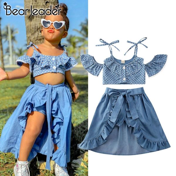 bear leader 3pcs toddler baby kid girl clothes sets summer polka dots off shoulder and ruffle skirts and shorts clothes, White
bear leader 3pcs toddler baby kid girl clothes sets summer polka dots off shoulder and ruffle skirts and shorts clothes, White