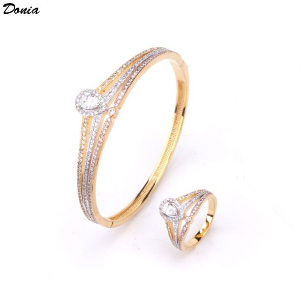 donia jewelry fashion simple drop-shaped zircon three-ring bracelet luxury women's full set of three-color bracelet ring set, Silver
donia jewelry fashion simple drop-shaped zircon three-ring bracelet luxury women's full set of three-color bracelet ring set, Silver
