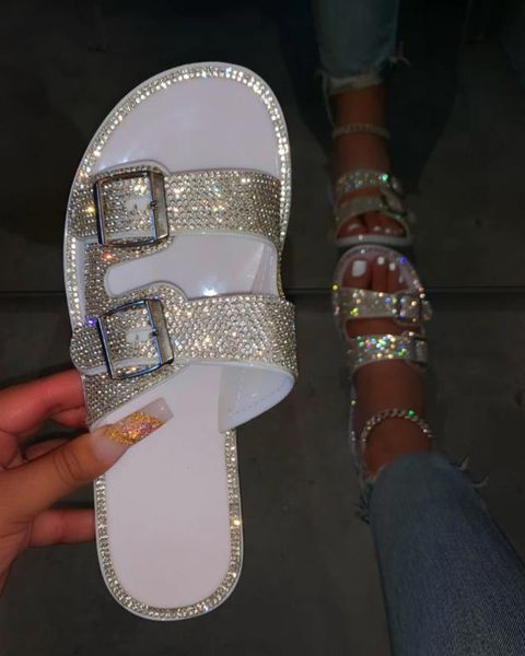 sandals women 2021 round toe rhinestone bling slip on slippers ladies summer beach shiny flat heel shoes zapatos de mujer d30, Black
sandals women 2021 round toe rhinestone bling slip on slippers ladies summer beach shiny flat heel shoes zapatos de mujer d30, Black