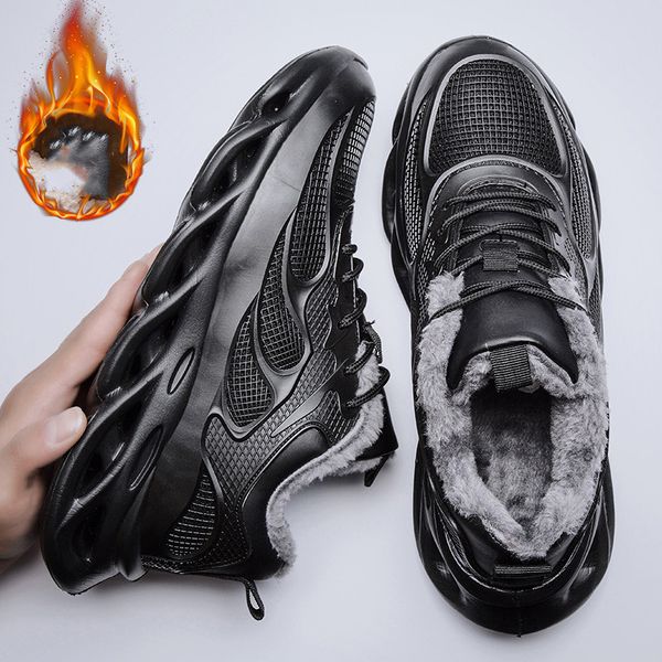 big size new winter men shoes lace-up thick bottom fashion mens casual shoes warm fur non-slip outdoor walking sneakers for men, Black
big size new winter men shoes lace-up thick bottom fashion mens casual shoes warm fur non-slip outdoor walking sneakers for men, Black