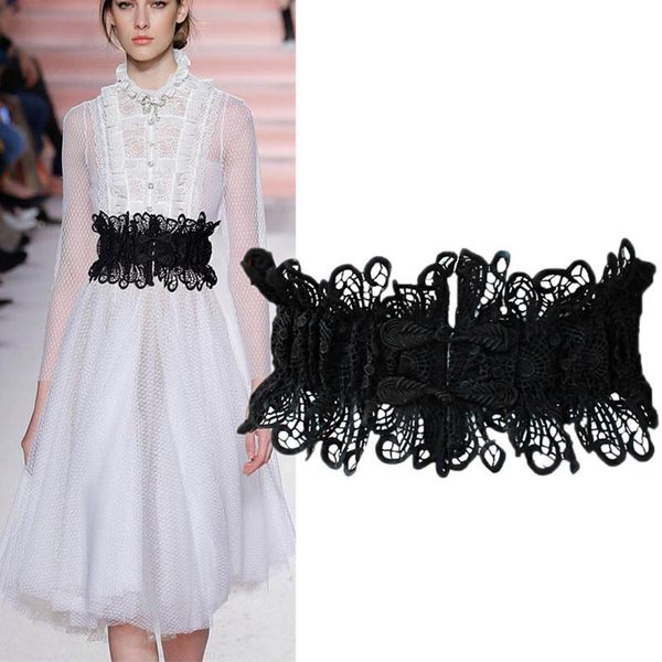 women's girdle outside decoration with dress lace elastic wide belt retro corset black and white fashion straps, Black;brown
women's girdle outside decoration with dress lace elastic wide belt retro corset black and white fashion straps, Black;brown