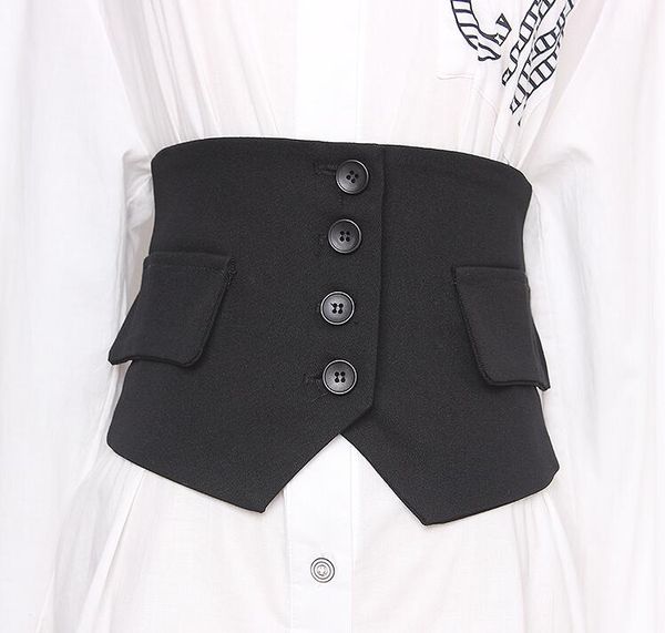 women's runway fashion elastic fabric black cummerbunds female dress corsets waistband belts decoration wide belt r2837, Black;brown
women's runway fashion elastic fabric black cummerbunds female dress corsets waistband belts decoration wide belt r2837, Black;brown