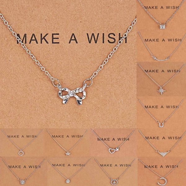 fashion dainty girls gift silver plated jewelry moon heart bow triangle palm lotus women wish card choker necklace
fashion dainty girls gift silver plated jewelry moon heart bow triangle palm lotus women wish card choker necklace