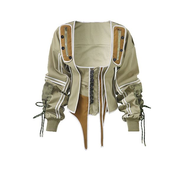 z-zoux women coat jackets drawstring bandage irregular vintage coats women square collar spring coat loose plus jacket new, Black;brown
z-zoux women coat jackets drawstring bandage irregular vintage coats women square collar spring coat loose plus jacket new, Black;brown