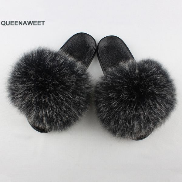 new luxury fur slides women summer faux fur slippers home furry flat sandals indoor flip flops fluffy house shoes woman, Black 
new luxury fur slides women summer faux fur slippers home furry flat sandals indoor flip flops fluffy house shoes woman, Black
