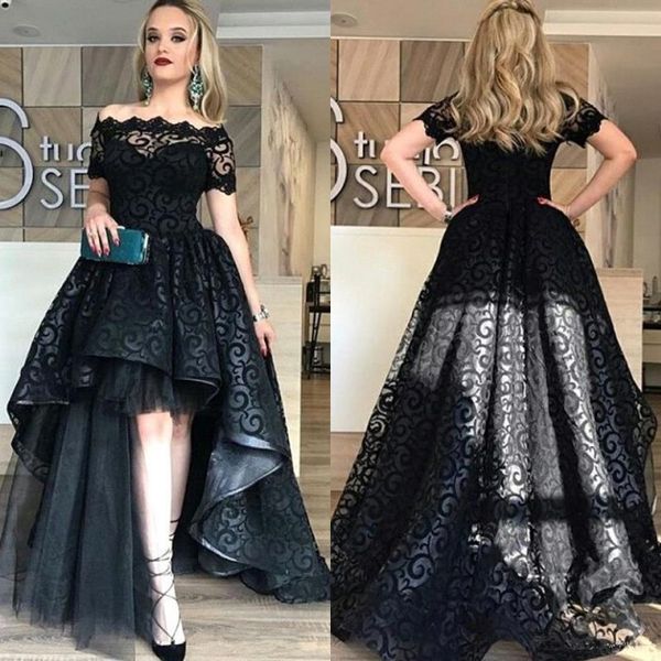 modest black high low кружевные платья выпускного вечера 2019 bateau с коротким рукавом линия короткая передняя длинная спина партии вечера
modest black high low кружевные платья выпускного вечера 2019 bateau с коротким рукавом линия короткая передняя длинная спина партии вечера