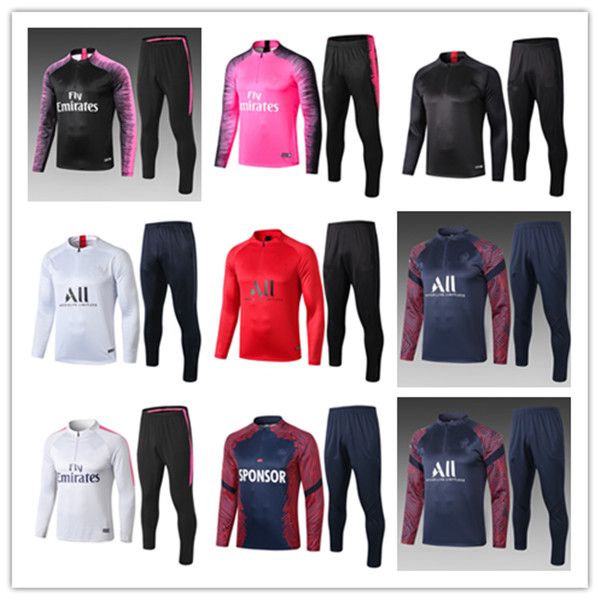 2018-19-20-21 mens tracksuit sets soccer tracksuit sets jacket mbappe verratti cavani survetement football training suit, Black
2018-19-20-21 mens tracksuit sets soccer tracksuit sets jacket mbappe verratti cavani survetement football training suit, Black