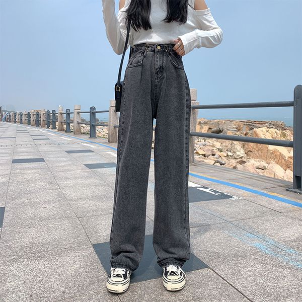 easy straight since the new jeans show thin waist drape big yards gray ins xuan wind wide-legged pants, Black
easy straight since the new jeans show thin waist drape big yards gray ins xuan wind wide-legged pants, Black