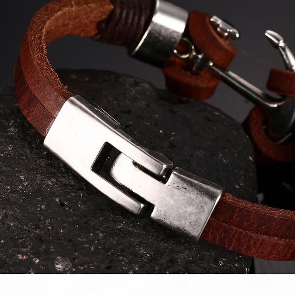 2016 genuine leather strips alloy vintage bracelet boat anchor buckle charm bangle men jewelry trendy jewellery, Golden;silver
2016 genuine leather strips alloy vintage bracelet boat anchor buckle charm bangle men jewelry trendy jewellery, Golden;silver