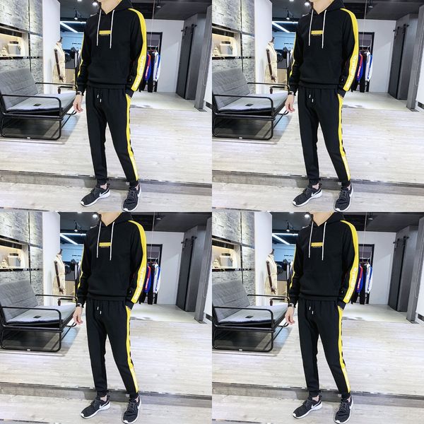 men's hoodie hoodie set 2020 autumn new fashion loose comfortable handsome leisure two-piece set khria, Black
men's hoodie hoodie set 2020 autumn new fashion loose comfortable handsome leisure two-piece set khria, Black