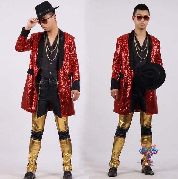 personalized medium long trench coat men overcoat splice mens sequins clothing casaco masculino singer dance stage style dress, Tan;black
personalized medium long trench coat men overcoat splice mens sequins clothing casaco masculino singer dance stage style dress, Tan;black