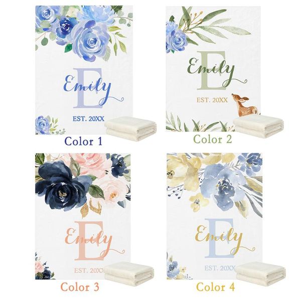 lvyziho personalized name watercolor floral baby blanket - 30x40 inches / 48x60 inches - fleece blanket
lvyziho personalized name watercolor floral baby blanket - 30x40 inches / 48x60 inches - fleece blanket