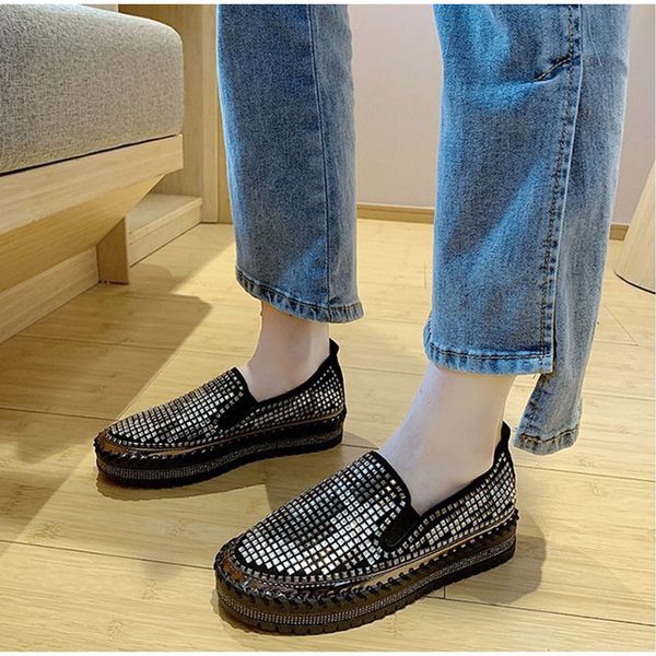 loafers women's slip on casual shoes woman autumn crystal flock female flats platform rhinestone comfort shoe ladies 2020 new, Black
loafers women's slip on casual shoes woman autumn crystal flock female flats platform rhinestone comfort shoe ladies 2020 new, Black