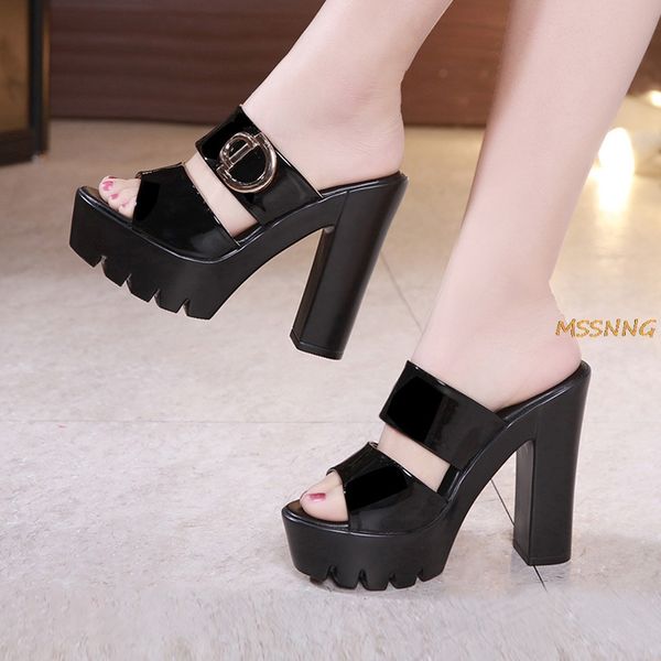 высокий каблук лето новых женщин тапочки мода металл украшение peep toe женская обувь площади каблука твердые женские тапочки большого разме, Black
высокий каблук лето новых женщин тапочки мода металл украшение peep toe женская обувь площади каблука твердые женские тапочки большого разме, Black