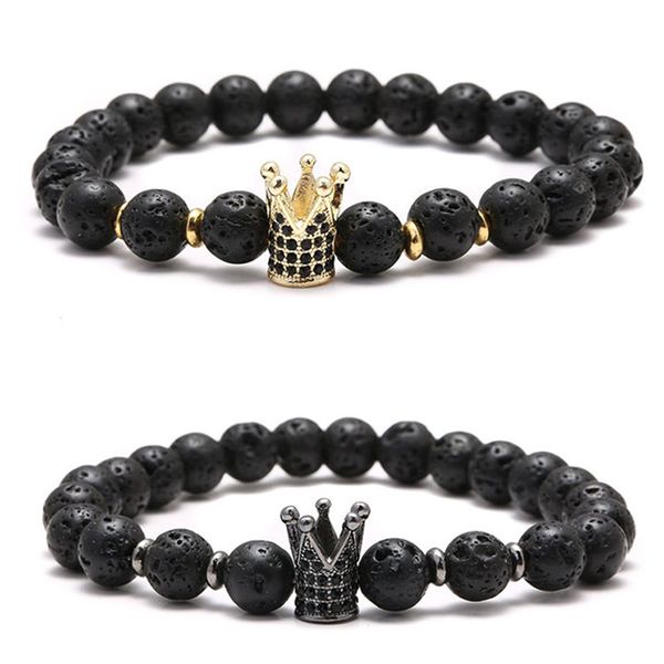 charm bracelets trendy lava stone pave cz imperial crown bracelet for men or women couple jewelry pulseira hombres, Golden;silver
charm bracelets trendy lava stone pave cz imperial crown bracelet for men or women couple jewelry pulseira hombres, Golden;silver