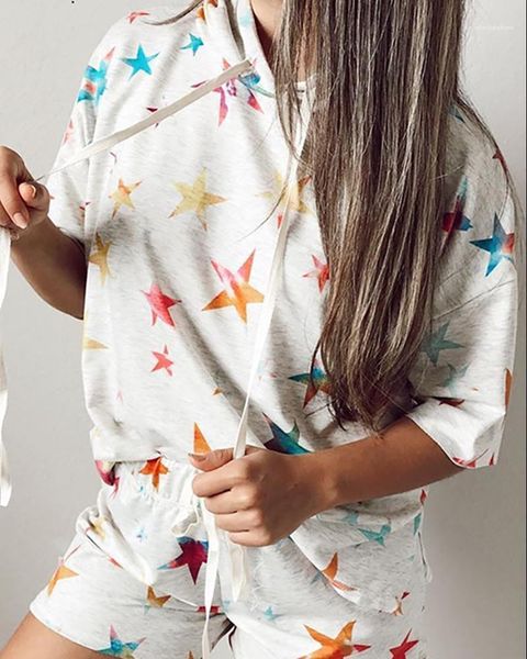 stars printed hooded casual womens suits sweet style woman clothing womens clothing 2 piece set summer, White
stars printed hooded casual womens suits sweet style woman clothing womens clothing 2 piece set summer, White