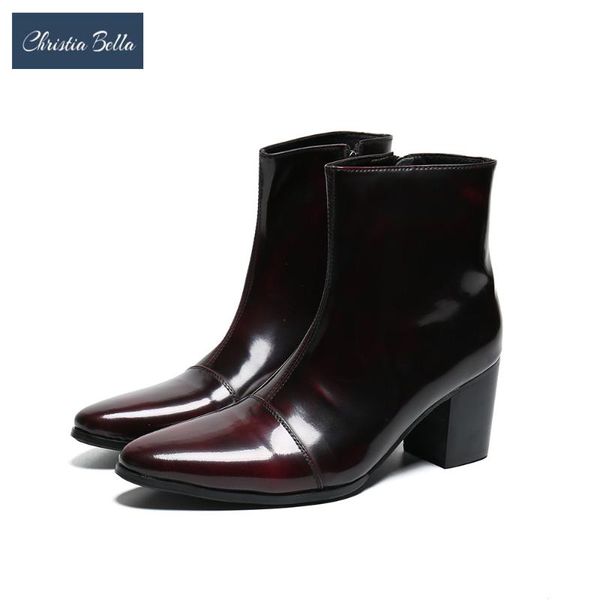 high heel men ankle boots genuine leather increase height men boots male nightclub party celebration dancer stage hombre, Black
high heel men ankle boots genuine leather increase height men boots male nightclub party celebration dancer stage hombre, Black