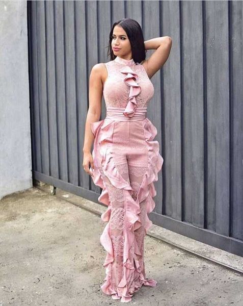 3 colors new celebrity pink black yellow sleeveless lace hollow out bandage jumpsuit full length evening party jumpsuit, Black;white
3 colors new celebrity pink black yellow sleeveless lace hollow out bandage jumpsuit full length evening party jumpsuit, Black;white