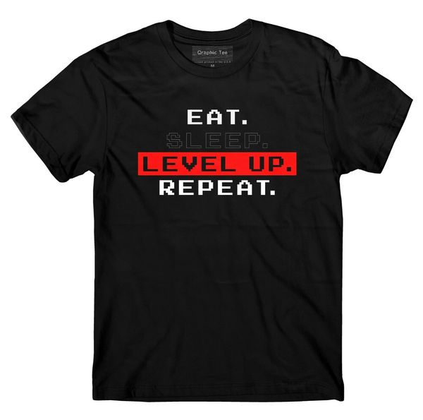 eat sleep level up repeat t-shirt, gamer, video games, 8 bit, retro, funny 2019 men t shirt fashion o-neck homme create t shirt
eat sleep level up repeat t-shirt, gamer, video games, 8 bit, retro, funny 2019 men t shirt fashion o-neck homme create t shirt