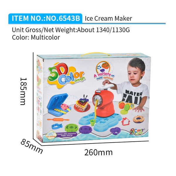kid toy 5d colored clay ice cream maker diy toys non-sticky delicate touch colored clay mechine wholesale
kid toy 5d colored clay ice cream maker diy toys non-sticky delicate touch colored clay mechine wholesale
