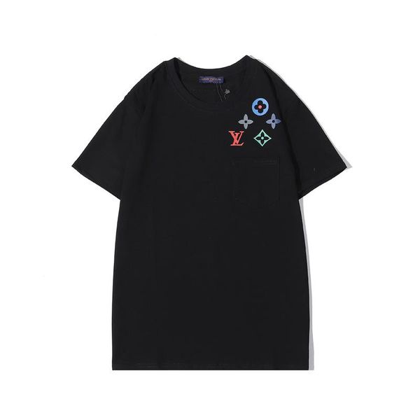 designer mens womens t shirts new arrival rainbow letters embroidery men women t shirt casual summer letter tees with, White;black 
designer mens womens t shirts new arrival rainbow letters embroidery men women t shirt casual summer letter tees with, White;black