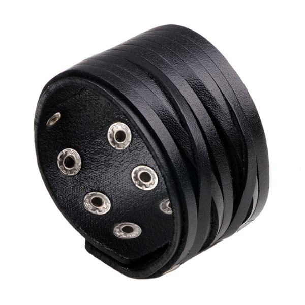 punk black/brown real genuine leather cowhide 1.6" wide adjustable metal button wristband bracelet &bangle for women men, Golden;silver
punk black/brown real genuine leather cowhide 1.6" wide adjustable metal button wristband bracelet &bangle for women men, Golden;silver