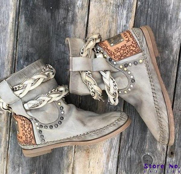 2020 new women ankle boots warm flats shoes autumn vintage pu leather rivets gladiator booties woman boots mujer zapatos, Black
2020 new women ankle boots warm flats shoes autumn vintage pu leather rivets gladiator booties woman boots mujer zapatos, Black