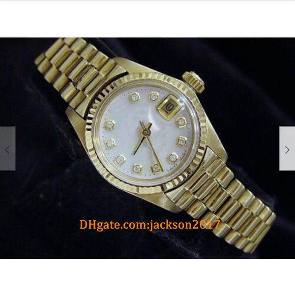 20 style christmas gift watches 26mm ladies solid 18k yellow gold president mop diamond dial 6917, Slivery;brown
20 style christmas gift watches 26mm ladies solid 18k yellow gold president mop diamond dial 6917, Slivery;brown