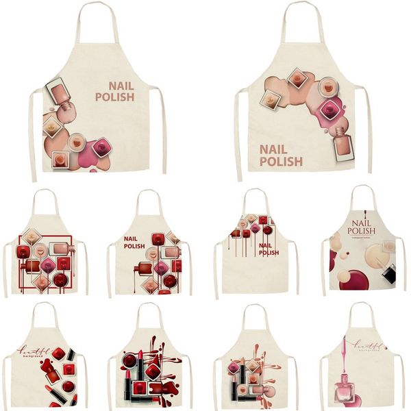 1pcs kitchen apron color nail polish bottle printed sleeveless cotton linen aprons men women home cleaning tools 55*68cm
1pcs kitchen apron color nail polish bottle printed sleeveless cotton linen aprons men women home cleaning tools 55*68cm