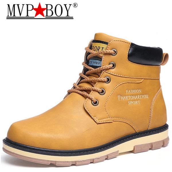 mvp boy марка теплый мужчины winter boots высокое качество кожа pu износа сопротивляясь противоскольжения повседневная обувь рабочей fahsion, Black
mvp boy марка теплый мужчины winter boots высокое качество кожа pu износа сопротивляясь противоскольжения повседневная обувь рабочей fahsion, Black