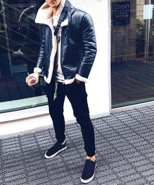 leather jackets fashion stand collar zipper coat casual winter thick long sleeves coat mens outerwear male apparel men designer faux, Black
leather jackets fashion stand collar zipper coat casual winter thick long sleeves coat mens outerwear male apparel men designer faux, Black