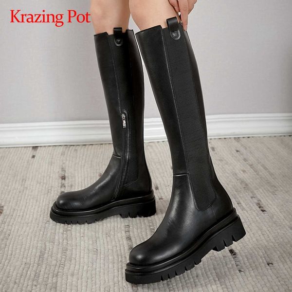 krazing pot riding boots real leather british school platform thick high heel round toe zipper young girls knee high boots l0f1, Black
krazing pot riding boots real leather british school platform thick high heel round toe zipper young girls knee high boots l0f1, Black