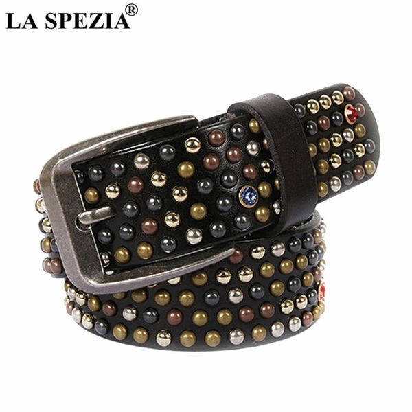 la spezia rivet men belt first layer genuine leather pin buckle belt male black streetwear rhinestone cowskin vintage, Black;brown
la spezia rivet men belt first layer genuine leather pin buckle belt male black streetwear rhinestone cowskin vintage, Black;brown