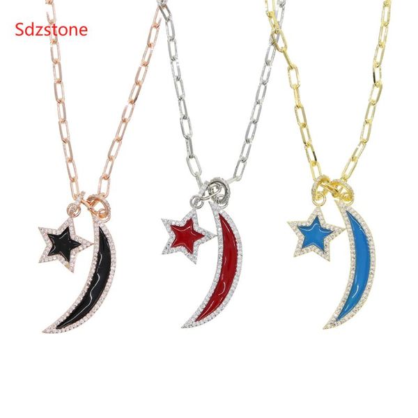 2020 new moon star pendant necklace for women cocktail party blue red star necklace street style fashion jewelry gifts, Silver
2020 new moon star pendant necklace for women cocktail party blue red star necklace street style fashion jewelry gifts, Silver