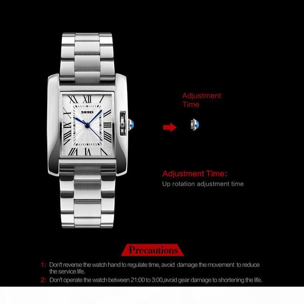 skmei fashion bracelet womens watch casual auto date rectangle stainless steel wrist watches relogio femenino horloge dames 1284, Slivery;brown
skmei fashion bracelet womens watch casual auto date rectangle stainless steel wrist watches relogio femenino horloge dames 1284, Slivery;brown