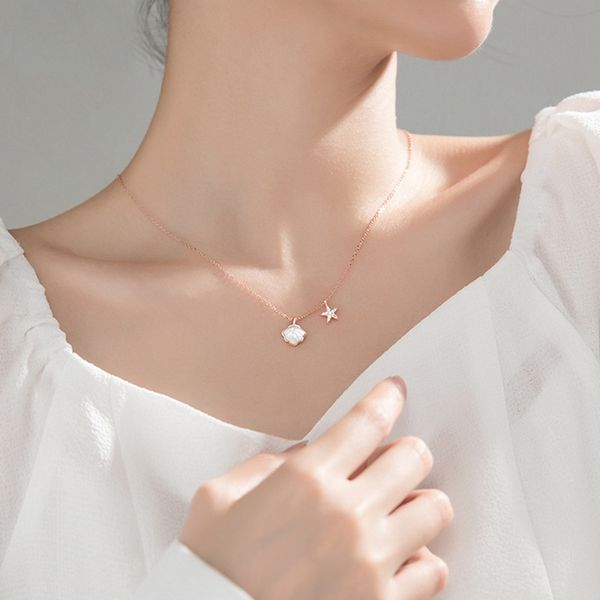 delicate lovely starfish/shell pendant necklace women's fashion chain valentine's day jewelry clavicle choker, Silver
delicate lovely starfish/shell pendant necklace women's fashion chain valentine's day jewelry clavicle choker, Silver