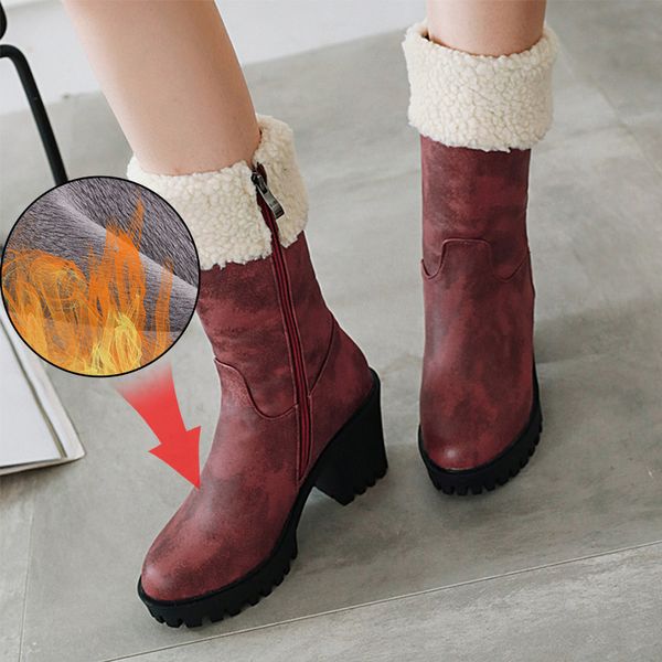 plus size 34-43 new women boots winter outdoor warm fur boots waterproof women's snow boot thick heel with round head short boot, Black
plus size 34-43 new women boots winter outdoor warm fur boots waterproof women's snow boot thick heel with round head short boot, Black