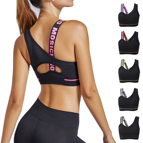letter straps sports bra high elastic yoga padded push up fitness brassiere fitness sports tank female sport yoga bra, White;black
letter straps sports bra high elastic yoga padded push up fitness brassiere fitness sports tank female sport yoga bra, White;black