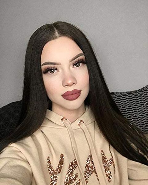 lace front human hair wigs for women pre plucked hairline straight peruvian remy human hair lace frontal wigs 150% 26 inches, Black
lace front human hair wigs for women pre plucked hairline straight peruvian remy human hair lace frontal wigs 150% 26 inches, Black