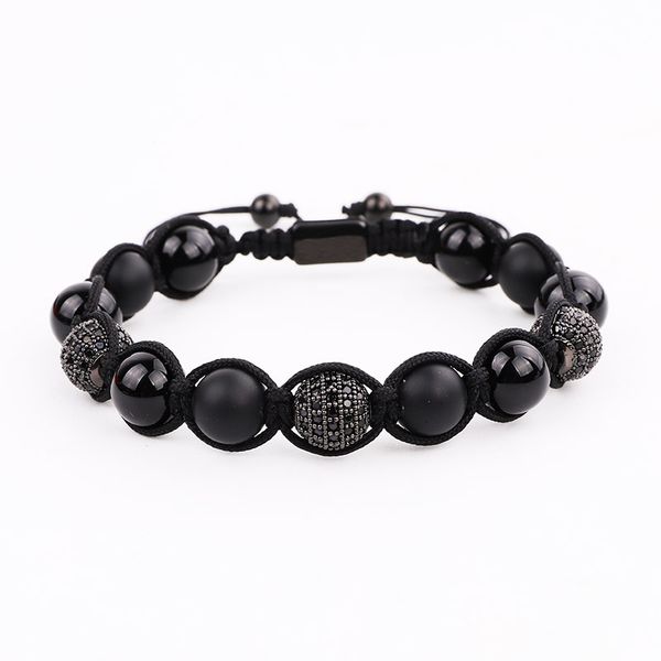 men beaded bracelet micro cz pave black ball natural stone cord braided macrame wrap bracelet male jewelry gift
men beaded bracelet micro cz pave black ball natural stone cord braided macrame wrap bracelet male jewelry gift