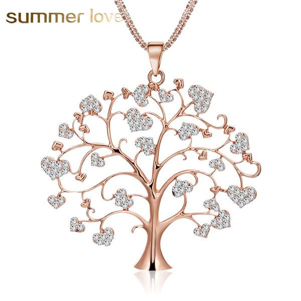 pendant necklaces flower tree necklace for women love heart crystal gold/silver color fashion jewelry female collares wholesale
pendant necklaces flower tree necklace for women love heart crystal gold/silver color fashion jewelry female collares wholesale