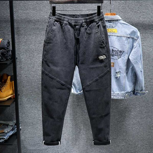 men's jeans 2021 arrival three dimensional cutting youth harem pants elastic waist comfortable and versatile knitted for men 0468, Blue
men's jeans 2021 arrival three dimensional cutting youth harem pants elastic waist comfortable and versatile knitted for men 0468, Blue