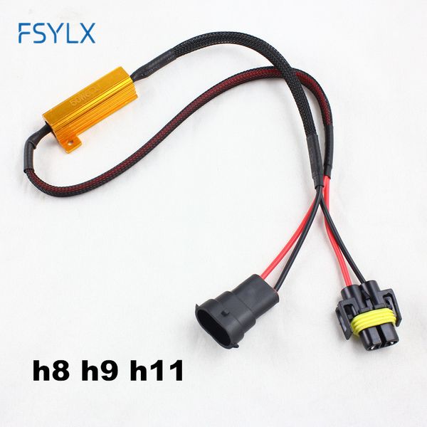 fsylx 2pcs h7 h8 h9 h11 9005 3 9006 4 50w 6ohm led resistor fog xenon hid drl lamp bulb decoder canbus wire harness adapter
fsylx 2pcs h7 h8 h9 h11 9005 3 9006 4 50w 6ohm led resistor fog xenon hid drl lamp bulb decoder canbus wire harness adapter