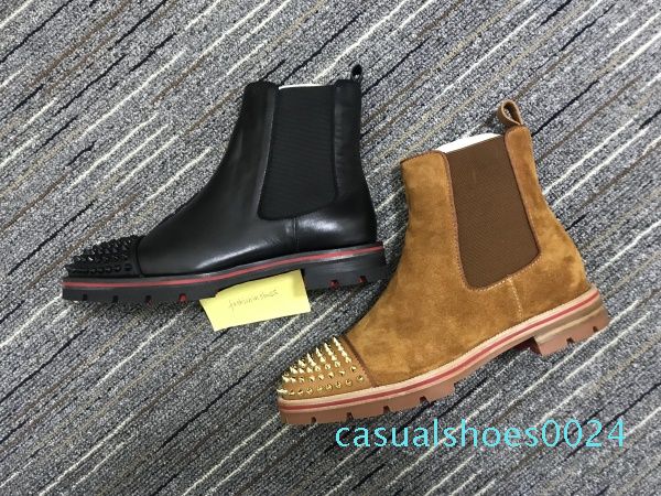 2019 style red bottom sneaker men boot spikes suede leather red sole men shoes super perfect melon motorcycle ankle boot for men c24, Black
2019 style red bottom sneaker men boot spikes suede leather red sole men shoes super perfect melon motorcycle ankle boot for men c24, Black