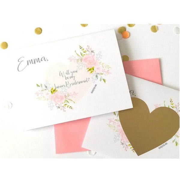 greeting cards personalized bridesmaid proposal scratch off car will you be my wedding flower girl
greeting cards personalized bridesmaid proposal scratch off car will you be my wedding flower girl