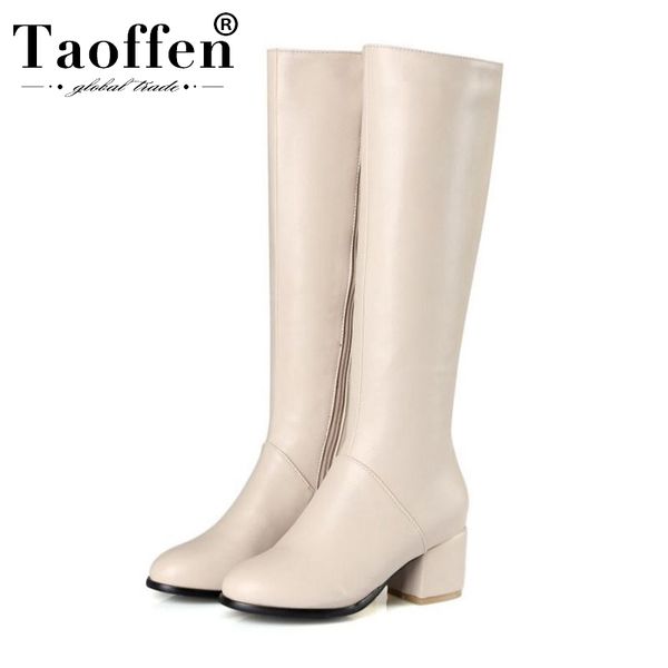 taoffen 2020 size 32-45 zipper women winter knee high boots square heels work shoes woman snow office knight boots footwear, Black
taoffen 2020 size 32-45 zipper women winter knee high boots square heels work shoes woman snow office knight boots footwear, Black