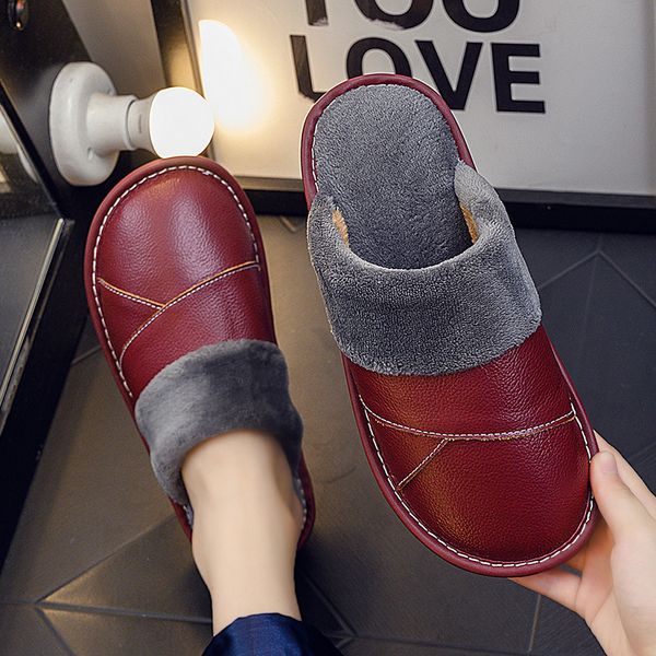 trendy 2020 anti-odor couple house genuine leather winter home slippers female male furry slides, Black
trendy 2020 anti-odor couple house genuine leather winter home slippers female male furry slides, Black