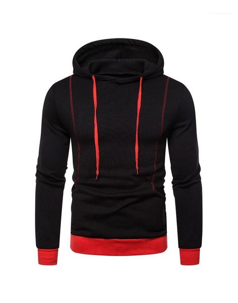 дышащая удобная мужская одежда мужской сплошного цвета конструктора толстовка с капюшоном молодежь пуловер пэчворк spring tops casual, Black 
дышащая удобная мужская одежда мужской сплошного цвета конструктора толстовка с капюшоном молодежь пуловер пэчворк spring tops casual, Black