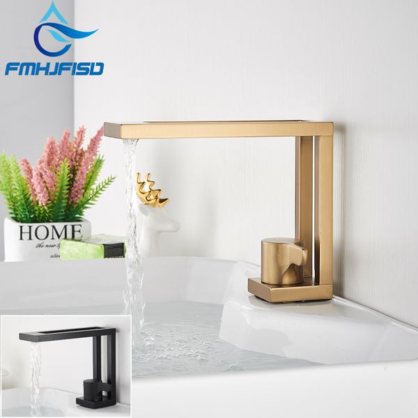 fmhjfisd brushed gold/black basin faucet single handle single hole bathroom mixer taps personality fashion
fmhjfisd brushed gold/black basin faucet single handle single hole bathroom mixer taps personality fashion